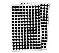 3000 Pieces - 10mm Gommettes Autocollantes Rondes - Noir