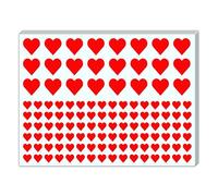 3000 Pièces, 12mm & 25mm - Gommettes Coeur Rouge Autocollantes, Sticker Cœur Autocollant Gomettes Étiquettes - 2 Tailles