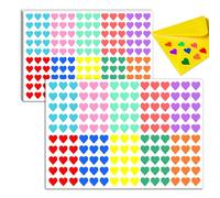 3000 Pièces, 12mm - Gommettes Coeur Cœur Rouge Autocollantes, Sticker Autocollant Gomettes Étiquettes - 10 Couleurs