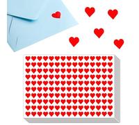 3000 Pièces, 12mm - Gommettes Coeur Cœur Rouge Autocollantes, Sticker Autocollant Gomettes Étiquettes