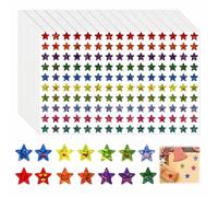 3000 Pièces 6 Couleurs Gommettes Étoiles, Autocollants Brillantes 10MM Stickers Étoiles Autocollants Smiley à Paillettes Pailleté Pastilles Autocollantes pour Récompense Enseignant Calendrier DIY