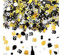 3000 Pièces Confettis et Paillettes pour 50e Anniversaire - Décoration de Table Joyeux Anniversaire