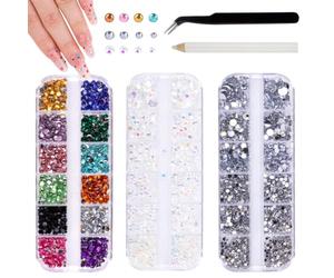 3000 Pièces Strass Ongle Nail Art Couleurs Diverses Decoration Ongle
