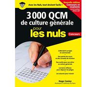 3000 QCM de culture générale pour les Nuls (concours et examens : Fonction publique, CPGE & IEP): | révisions, entraînement, quiz, connaissances, examens, préparation