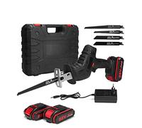 3000 tr/min/Min sans fil électrique scie alternative Portable métal bois découpeuse outil vitesse Variable 2 pièces batterie Bricolage pour débutants(2 Battery)