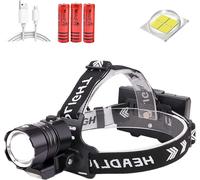 300000 Lumens Rechargeable Headlamp, Xhp90 Ultra Bright Led Headlamp With Power Bank Function, Waterproof Zoomable Tactical Headlamp 4 Modes For Hunting Fishing