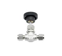 3000psi High Pressure Needle Valve 8mm ss316 2 Way 1/8 1/4 3/8 1/2 Compression Double Ferrule For Lab(6mm)