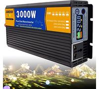3000W 4000W 5000W 6000W 8000W Convertisseur Pur Sinus DC 12V/24V/48V/60V/72V à AC 220V/230V Power Inverter Prises AC Transformateur Onduleur pour RV Voiture de Camion (3000W,24V)