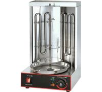 3000W Gril électrique Machine à griller verticale Multigrill, BBQ 2 brûleurs Gyrosmaschin Machine à kebab Réglable