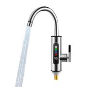 3000W Robinet Chauffant Instantané, 360 ° Cuisine Pivotante Robinet Chauffant Instantané Avec Indicateur Led, Adapté Pour La Cuisine, Salle De Bains, Buanderie, Camping