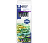 [3001 C6-5] STAEDTLER Feutre double pointe "Asie", étui en carton de 6
