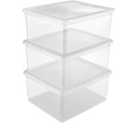 [3003100100000] keeeper Set de rangement "bea" 3x 18 litres PP couvercle