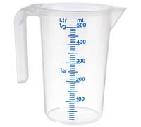 APS Germany Verre doseur 0,5 l – plastique, graduations L/ml, passe au lave-vaisselle