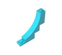 30099 Brique Cintrée Arche 1x5x4 Inversée 10 Pièces GDS-718 Compatible avec Lego Briques de Construction Couleur Azzurro Medio