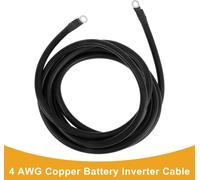 300cm 4 AWG Batterie Onduleur Cable 5/16" Batterie Cable étamé Cuivre Noir OT Type 1 Pc