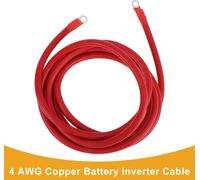 300cm 4 AWG Batterie Onduleur Cable 5/16" Batterie Cable étamé Cuivre Rouge OT Type 1 Pc