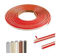 300cm Flexible Moulure Plafond Adhesive,PVC Moulure Murale ImperméAble, Moulure Decorative,Baguette De Finition Quart De Rond PVC Pour Mur, Coin De Bord,Porte Et Miroir Bord (12 X 9mm / Marron)