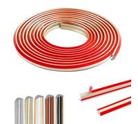 300cm Flexible Moulure Plafond Adhesive,PVC Moulure Murale ImperméAble, Moulure Decorative,Baguette De Finition Quart De Rond PVC Pour Mur, Coin De Bord,Porte Et Miroir Bord (12 X 9mm / Or Champagne)