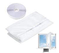 300CM Kit Joint De Fenêtre Climatisation Mobile, Tissu De Calfeutrage Pour Fenêtres Pour Climatiseur Mobile Et Sèche-Linge, Joint De Fenetre Pour Climatiseur Avec Fermeture Éclair, Facile À Installer