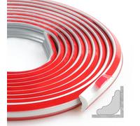 300cm Moulure Murale TPE de Forme Triangulaire, Moulure Flexible Autocollante Plafond pour Les Bords de Murs,les Bords de Carreaux, les Décorations de Plafond(12 * 9 mm,Argent)