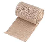 300CM Toile de Jute Rouleau, Hessian Roll, Ruban de Jute Naturel pour l'artisanat, Décoration de Mariage, Noël Décoration, Emballage (10CM)