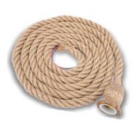 300cm Vintage Hemp Rope Plafonnier Industriel Suspension E27 Base Cordon de Lampe (9.8ft)