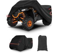 300d Quad Bike Cover For Quad Bike Outdoor Waterproof Uv Protection From Snow Rain With Reflective Strips (Xxl 256 X 110 X 120 Cm)