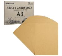 300GSM A3 Carton Marron Kraft - 30 Feuilles de Papier Carton Papier Épais 110lb Pour Noël, Fabrication de Cartes, Cartes Postales, Invitations PAC01KP030