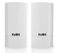 300Mbps Point d'accès extérieur Wi-FI Pont WiFi Ethernet, KuWFi Pont/CPE sans Fil intérieur et extérieur prenant en Charge Une Solution de Distance de Transmission de 1km pour PTP, Application PTMP