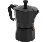 300ML 6?Cup Capacity Aluminum Coffee Machine Moka Pot Accessories for Office Home UseNoir