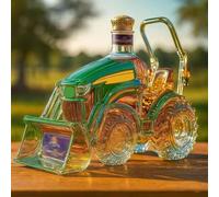 300ML Carafe A Decanter Vin - Decanter Whisky Figurine, Bouteille De Whisky En Forme De Tracteur 3D, Carafe À Whisky Fantaisie En Verre, Bouteilles De Vin Vides Créatives Thème De La Voiture(D)