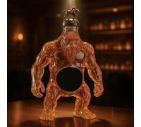 300ML Carafe A Decanter Vin - Decanter Whisky Figurine, Bouteille De Whisky En Verre 3D En Forme De Gorille, Distributeur De Liqueur Amusant En Forme D'animal, Bouteille De Vin(F)