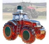 300ML Carafe A Decanter Vin - Decanter Whisky Figurine, Sculpture 3D De Bouteille De Vin Et De Whisky En Forme De Tracteur, Statue Artistique De Carafe À Whisky En Forme De Voiture(D)