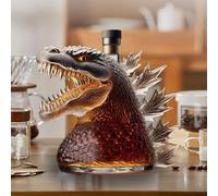 300ML Carafe A Decanter Vin - Decanter Whisky Figurine, Sculptures 3D De Carafe À Whisky En Forme De Dinosaure Volant, Statue De Bouteille De Vin En Verre, Distributeur D'alcool En Verre(#2)