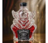 300ML Carafe A Decanter Whisky Statue Sculpture - 3D Carafe À Whisky Clown Liquor, Avec Couvercle Hermétique, Bouteille De Whisky Amusante 3D, Distributeur De Vin En Verre Résistant(F)