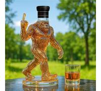 300ML Carafe A Decanter Whisky Statue Sculpture - Bouteille De Whisky 3D Amusante En Forme De Singe Bigfoot, Carafe À Whisky En Forme De Gorille Bigfoot, Avec Doigt Rebelle(C)