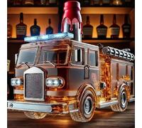 300ML Carafe A Decanter Whisky Statue Sculpture - Bouteille De Whisky Amusante En 3D, Bouteille De Whisky En Forme De Camion De Pompiers, Carafe À Whisky En Verre Fantaisie Sculptée À La Main(A)