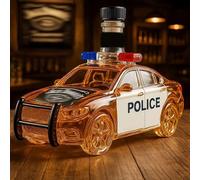 300ML Carafe A Decanter Whisky Statue Sculpture - Bouteille De Whisky En Forme De Voiture De Police 3D, Carafe À Whisky Fantaisie En Verre, Bouteilles De Vin Vides Sur Thème De La Voiture(#2)