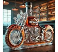 300ML Carafe A Decanter Whisky Statue Sculpture - Bouteille De Whisky Et De Vin En Forme De Moto 3D, Carafe À Whisky En Verre Fantaisie, Bouteilles Vin Vides Créatives Pour Stockage Spiritueux