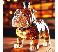 300ML Carafe A Decanter Whisky Statue Sculpture - Cadeaux De Carafe De Whisky De Nouveauté En Forme De Chien 3D, Sculpture Créative De Bouteille De Vin De Chiot En Verre(#6)