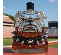 300ML Carafe A Decanter Whisky Statue Sculpture - Carafe À Whisky 3D En Forme De Bouledogue, Bouteille De Vin Ou De Whisky En Verre À Motif Animal Amusant, Pour Le Rangement Des Spiritueux(#1)