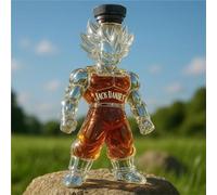 300ML Carafe A Decanter Whisky Statue Sculpture - Carafe À Whisky Sculptée En Forme De Super Goku 3D, Bouteille De Vin En Verre Amusante Au Style Humain, Cadeau, Récipient À Vin