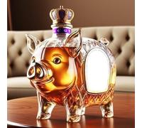 300ML Carafe A Decanter Whisky Statue Sculpture - Sculpture De Bouteille De Whisky En Forme De Cochon En 3D, Carafe À Whisky Étanche Sur Le Thème Des Animaux Amusants, Récipients Vin
