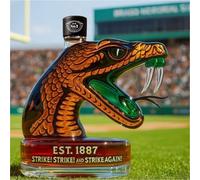 300ML Carafe A Decanter Whisky Statue Sculpture - Statuette Carafe À Whisky En Forme De Serpent, Bouteille De Vin En Verre Gravée En 3D, Contenants Rangement Pour Vin Sur Thème Des Animaux(D)