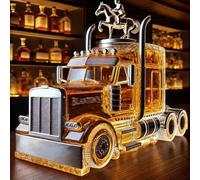 300ML Decanter Whisky Figurine - Carafe A Decanter Vin, Bouteille De Whisky En Forme De Camion, Carafe À Whisky En Verre Fantaisie 3D, Bouteilles De Vin Vides Créatives Sur Thème Voiture(A)