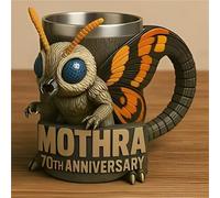 300ML Verre A Eau - Tasse A Cafe - Mug, Mug Monstre Dinosaure 3D, Tasse À Café Légendes De Monstres, Chopes À Bière En Résine Et Acier Inoxydable, Cadeaux Gobelets Monstres Rois Amusants(Black)