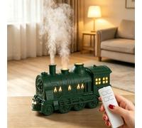 300ML Vintage Steam Train Aromatherapy Essential Oil Diffuser, Christmas Train Diffuser with 2 Color LED,Dual Mist Modes Desktop Aroma Humidifier,2/8 Hour Timer Auto Shut-Off