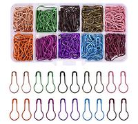 300pcs 10 Couleurs Épingles à Nourrice Coloré, Épingles Ampoules, Épingle à Calebasse, Métal Marqueurs Tricot, Accessoires de Couture Vêtements