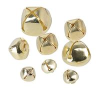 300pcs 10mm+15mm+20mm Petites Clochettes Grelots Dorés en Métal Tintements du Carillon Accessoire pour Fabrication de Bijoux Pendentif Décor Noël DIY Doré / Argenté