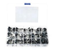 300pcs 15 Values 0.1uF-470uF Mix Electrolytic Capacitor Kit With Storage Box AUOQKQUT